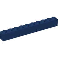 Lego kostka (kostička) 1x10, tmavě modrá (4296784, 4263380, 6224700)
